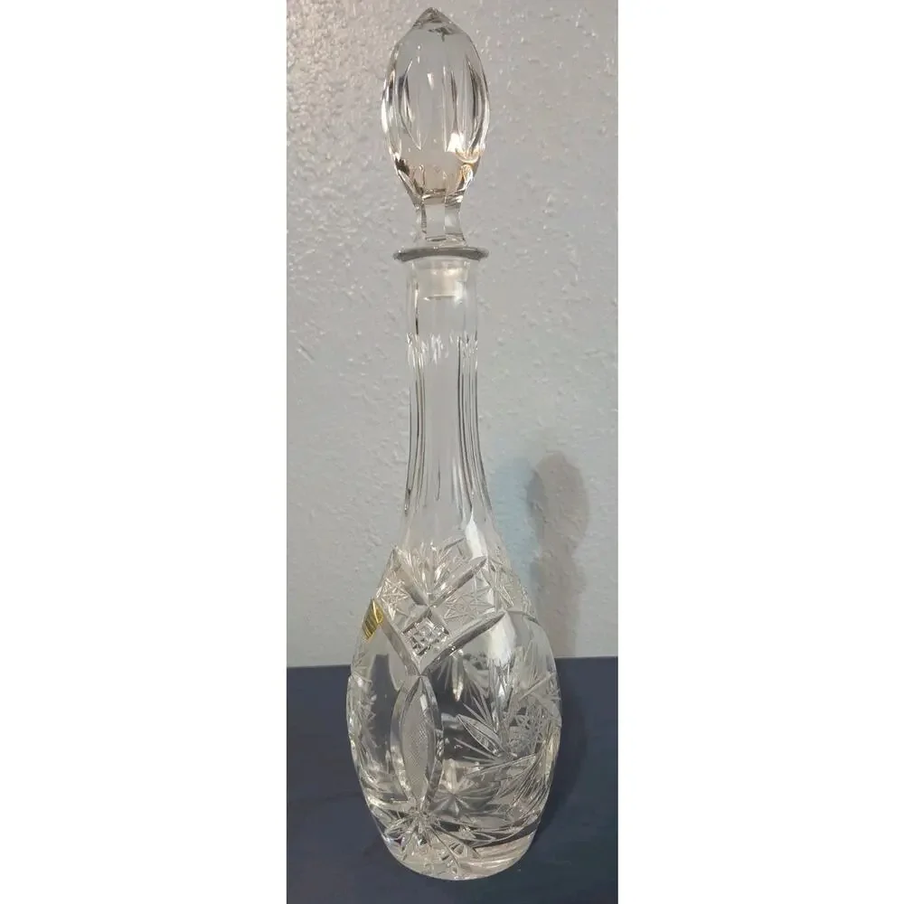 Vintage Lausitzer 24% Lead Crystal Decanter Made in German Democratic Republic